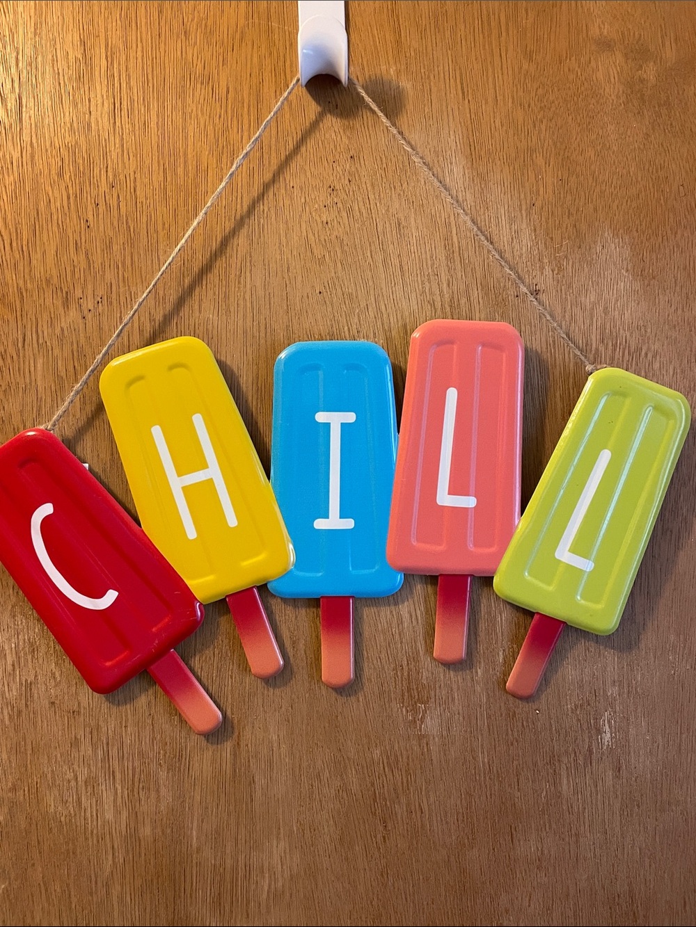 Everyday Living "Chill Popsicle" Metal Wall Decor - White